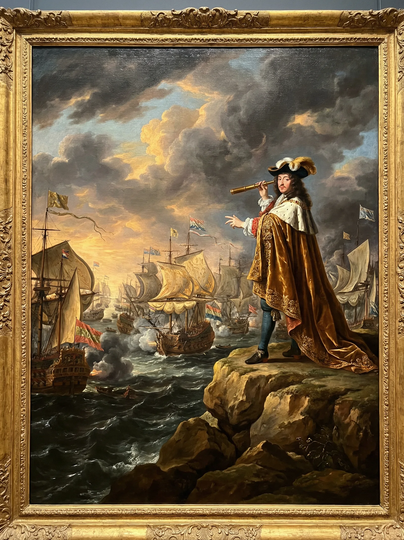 巅峰国际推荐的万博体育平台评测国王指挥海战油画